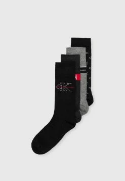 Calvin Klein Underwear Qualité Supérieure MEN CREW LOGO GIFTBOX WADE 4 PACK - Chaussettes sous-vêtements chiné homme -France Calvin Klein Underwear Soldes Boutique 2086fffb1a36410aaa0f51e940723307