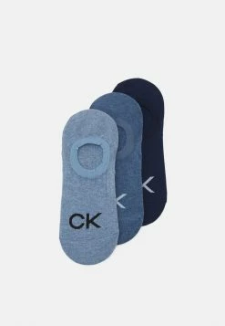Réduction Calvin Klein Underwear FOOTIE HIGH CUT LOGO 3 PACK UNISEX - Socquettes chaussettes et collants chiné