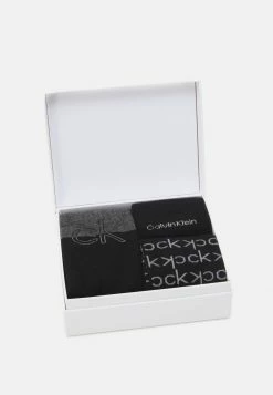 Calvin Klein Underwear Rabais LOGO DRESS CREW GIFTBOX DARWIN 3 PACK - Chaussettes sous-vêtements & chaussettes chiné unisex