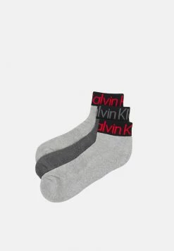 Produit de première qualité Calvin Klein Underwear MEN QUARTER LOGO WELT 3 PACK - Chaussettes sous-vêtements & chaussettes chiné homme