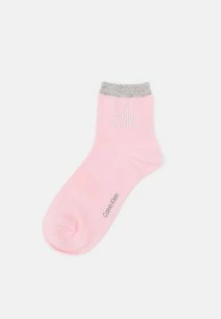 Calvin Klein Underwear Un Tarif Préférentiel WOMEN SHORT SOCK CRYSTAL LOGO PIPER - Chaussettes chaussettes et collants strass femme