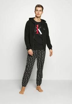 Calvin Klein Underwear 50% Off De Vente LOUNGE TERRY FULL ZIP HOODIE - Haut de pyjama pyjamas capuche homme